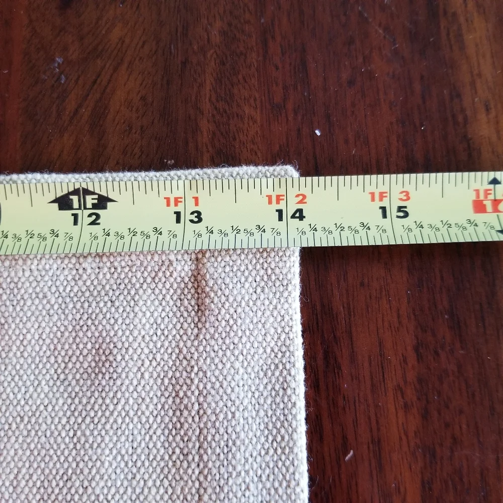 Pottery Barn Wide‎ Striped Cloth Placemats Set of 4 Tan Cream Dinner Table Heavy